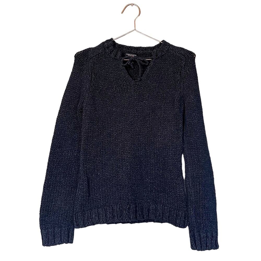 American eagle dark blue knit heavy sweater size medium